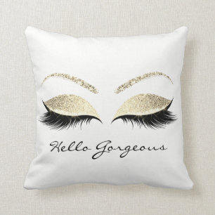 Coussin Étincelle magnifique d'or de mèche de maquillage