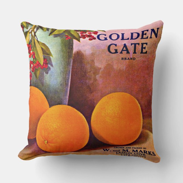 Coussin Étiquette de caisse de la marque Golden Gate des a (Recto)