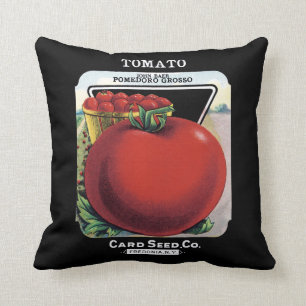 Coussin Étiquette de paquet de graine de tomate