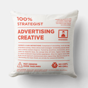 Coussin Étiquette de soin de la publicité MGC de Kean