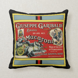 Coussin Étiquette Macaroni italien