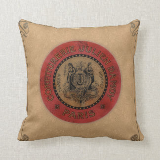 Coussin Étiquette vintage de Français