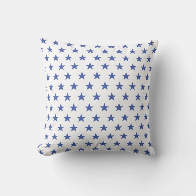 Coussin Étoile bleue et blanche réversible (Recto)