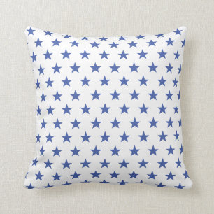Coussin Étoile bleue et blanche réversible
