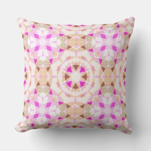 Coussin Étoile Brown rose vif Dopamine Décor Éclectique (Recto)