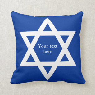 Coussin Étoile de David Bar Mitzvah bleu