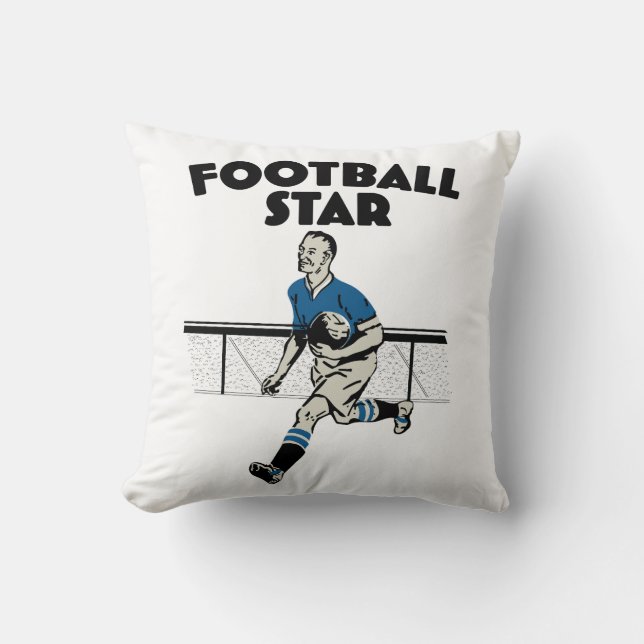 Coussin Étoile de football (Recto)