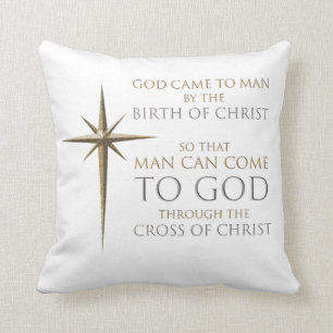Coussin Étoile de la foi chrétienne de Noël : Naissance