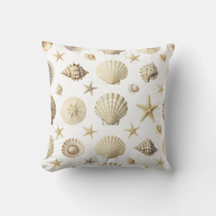 Coussin Étoile de mer coquillage côtier motif sans couture