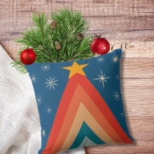 Étoile de Noël bleue rétro vintage groovy