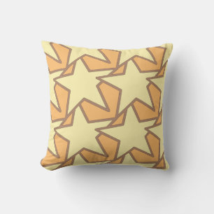 Coussin Etoile moderne géométrique - Mustard Jaune et Ta