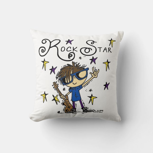 Coussin Étoile rock Brunette (Recto)