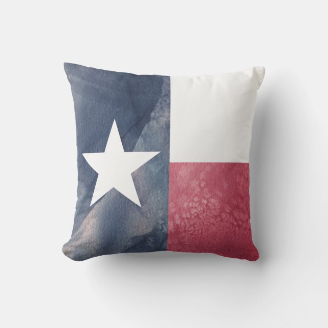 Coussin Étoile solitaire | le Texas (Recto)