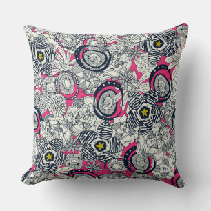 Coussin étoile succulente de chartreuse rose
