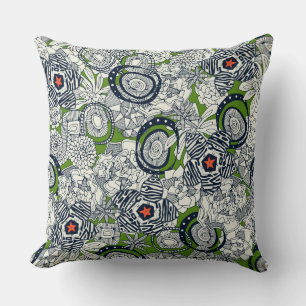 Coussin étoile verte