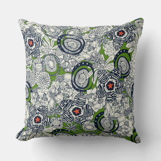 Coussin étoile verte