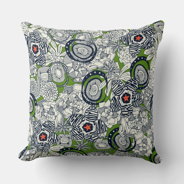 Coussin étoile verte (Recto)