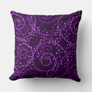 Coussin Étoiles Abstraites pourpres À Lisser Épervier