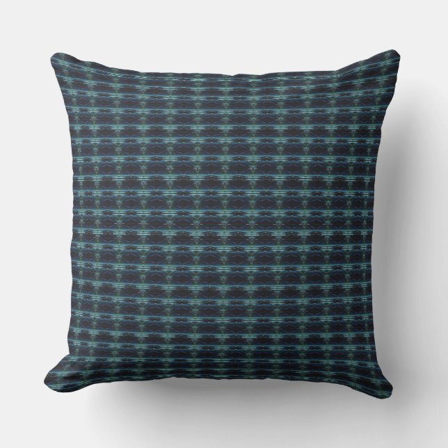 Coussin Etoiles arc-en-ciel bleu vert, Motif Artdeco (Recto)