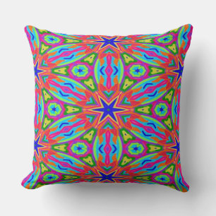 Coussin Étoiles au néon de marqueur magique