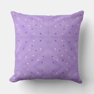 Coussin Étoiles Blanches Violettes Lavande Mélangée Lavand