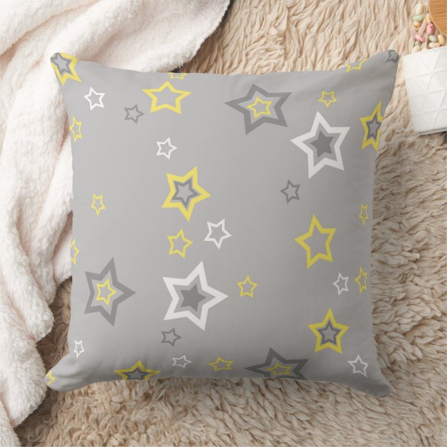 Coussin Étoiles Celestes Superposées Motif Sans Couture Fa (Couverture)