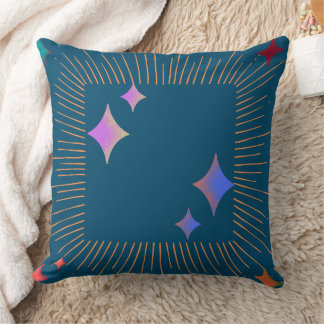 Coussin étoiles colorées