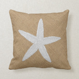 Coussin Étoiles de mer de relief de regard sur la toile d