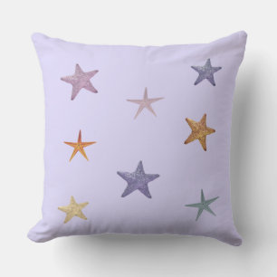 Coussin Étoiles de mer sur bigorneau clair