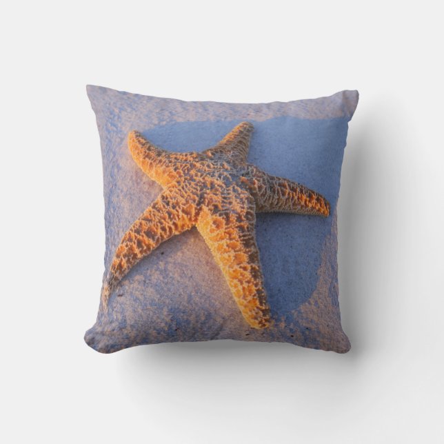 Coussin Étoiles de mer sur le sable blanc (Recto)