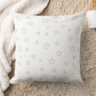 Coussin Étoiles de Noël en blanc
