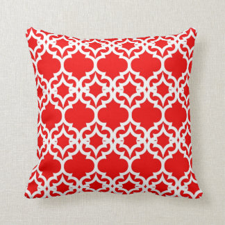 Coussin Étoiles de trellis en rouge