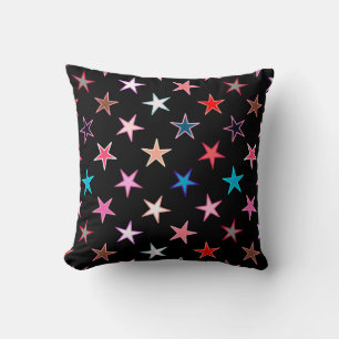 Coussin Étoiles de Twinkings modernes, couleurs de bijoux 