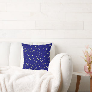 Coussin Etoiles d'or sur bleu
