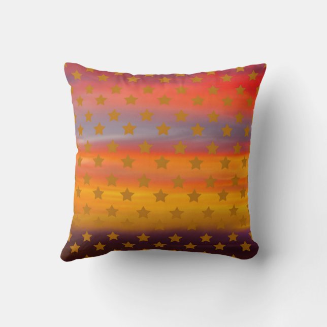 Coussin Étoiles et bandes abstraites du désert du Sud-Oues (Verso)