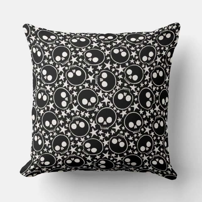 Coussin Étoiles et crânes (Recto)