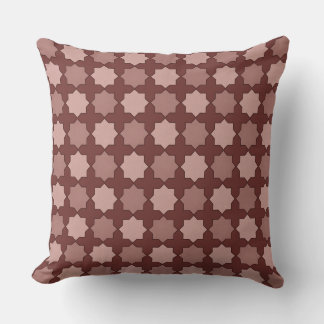 Coussin Étoiles géométriques Rose Medina