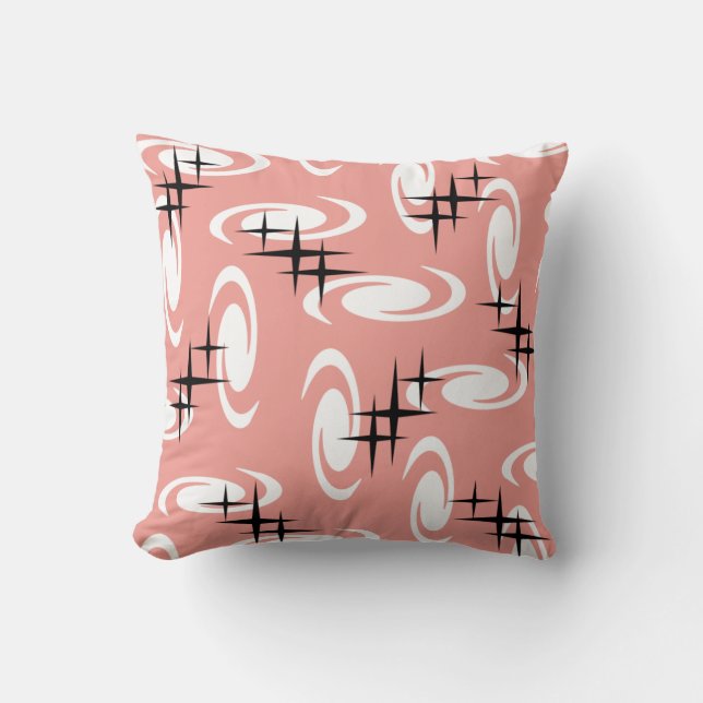 Coussin Étoiles Motif Saumon rose (Recto)