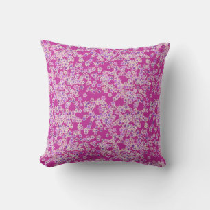 Coussin Étoiles, nuances lilas contre magenta