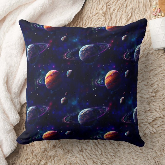Coussin Etoiles, Planètes, Galaxie, Espace Extérieur Thème (Couverture)