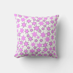 Coussin Étoiles roses brillantes aléatoires