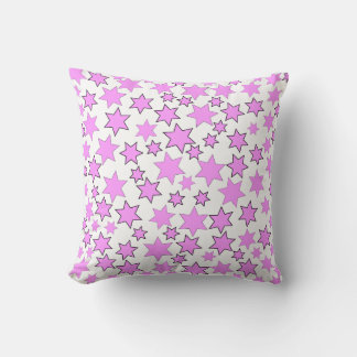 Coussin Étoiles roses brillantes aléatoires
