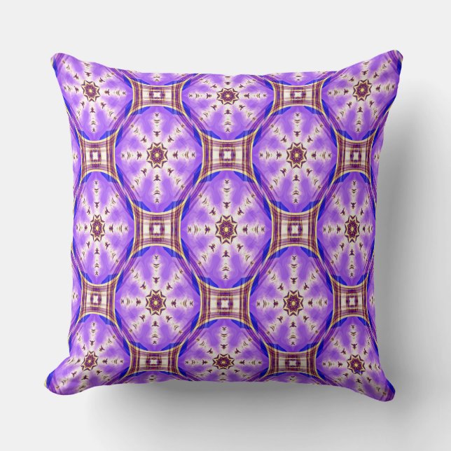 Coussin Étoiles Tartan Fleur... (Recto)