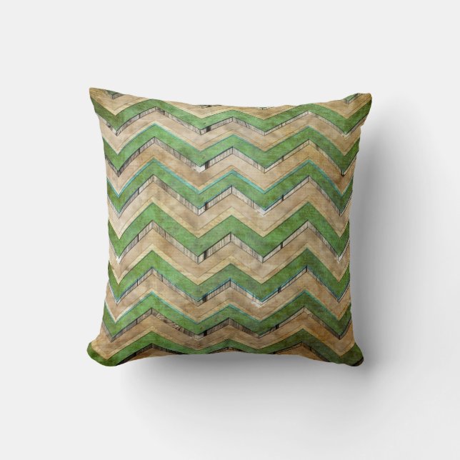 Coussin Étonnant cool chevron zigzag motif (Recto)