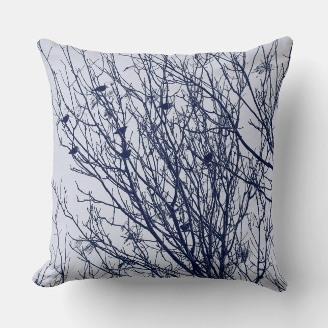 Coussin Étourneaux dans un arbre (Recto)