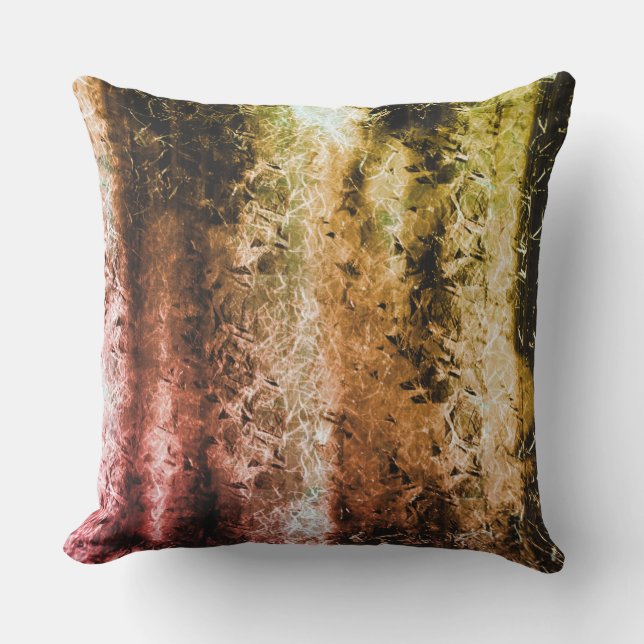 Coussin Étrange texture fibreuse vieillie et saleté ou brû (Recto)
