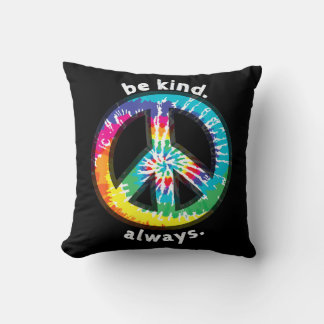 COUSSIN ÊTRE GENTIL TOUJOURS TIE DYE PAIX SIGNER ÉTENDRE L