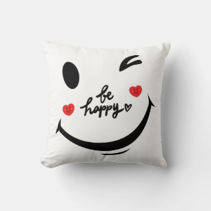 Coussin être heureux