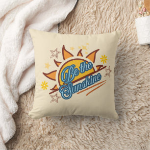 Coussin Être le soleil Rétro Vintage Graphique Soleil