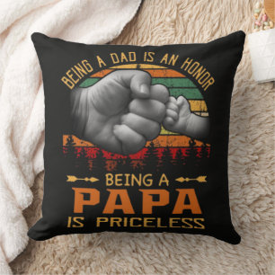 Coussin Être papa est un honneur Être un papa est inestima